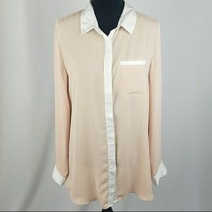 Free people chiffon button up